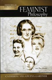 Cover of: Historical dictionary of feminist philosophy by Catherine Villanueva Gardner