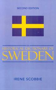Cover of: Historical Dictionary of Sweden (Historical Dictionaries of Europe) by Irene Scobbie