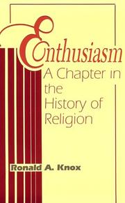 Cover of: Enthusiasm by Ronald Arbuthnott Knox