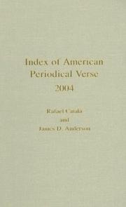 Cover of: Index of American Periodical Verse 2004 (Index of American Periodical Verse) by Anderson James