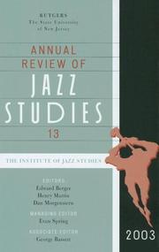 Cover of: Annual Review of Jazz Studies 13 2003 (Annual Review of Jazz Studies) | George Bassett