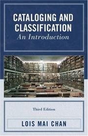 Cover of: Cataloging and Classification by Lois Mai Chan, Theodora L. Hodges