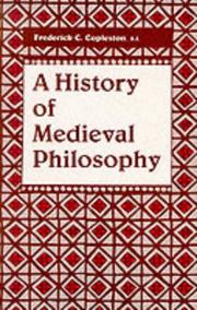 Cover of: A history of medieval philosophy by Frederick Charles Copleston