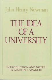 The idea of a university by John Henry Newman