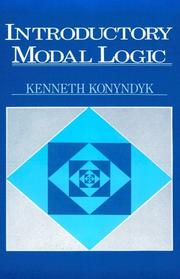Introductory modal logic by Kenneth Konyndyk