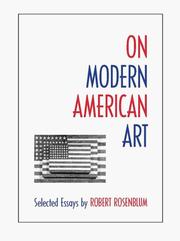 Cover of: On modern American art: selected essays