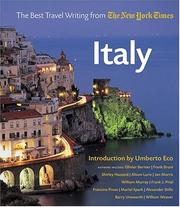 Cover of: Italy: the best travel writing from the New York times