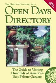 Cover of: The Garden Conservancy's Open Days Directory by Garden Conservancy