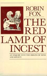 Cover of: The red lamp of incest by Fox, Robin