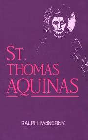 Cover of: St. Thomas Aquinas by Ralph M. McInerny