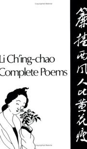 Cover of: Li Ching-Chao by Ching-Chao Li, Kenneth Rexroth, Ling Chung