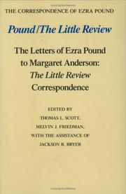 Cover of: Pound: The Little Review : The Letters of Ezra Pound to Margaret Anderson : The Little Review Correspondence (Correspondence of Ezra Pound)