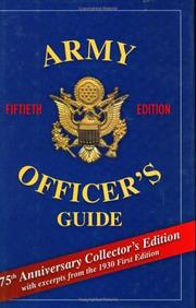 Cover of: Army Officer's Guide by Keith E. Bonn