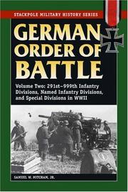 Cover of: German Order of Battle, Volume Two | Samuel W. Mitcham
