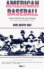 Cover of: American Baseball by David Voigt