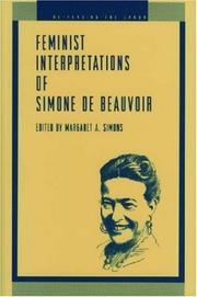 Cover of: Feminist interpretations of Simone de Beauvoir by edited by Margaret A. Simons.