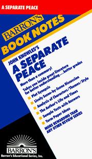 Cover of: John Knowles's A separate peace by Neil Baldwin