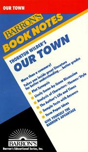 Cover of: Thornton Wilder's Our town by W. Meitcke