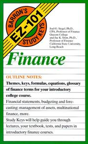 Cover of: Finance