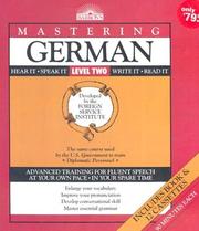 Cover of: Mastering German: Level 2 (Foreign Service Institute)