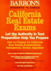 Cover of: How to prepare for California real estate examinations: salesperson, broker, appraiser
