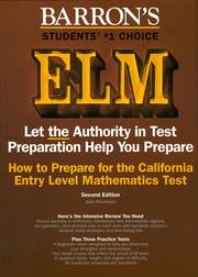 Cover of: How to prepare for the ELM: California entry level mathematics test