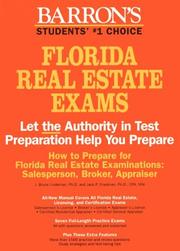 Cover of: How to prepare for Florida real estate exams by J. Bruce Lindeman