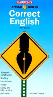 Cover of: A pocket guide to correct English