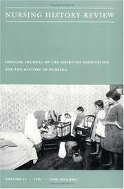 Cover of: Nursing History Review by Joan E. Lynaugh