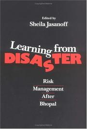 Cover of: Learning from Disaster: Risk Management After Bhopal (Law in Social Context)