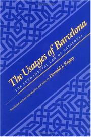 Cover of: The Usatges of Barcelona: The Fundamental Law of Catalonia (Middle Ages Series)