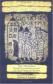 Cover of: The Capture of Constantinople: The Hystoria Constantinopolitana of Gunther of Paris (The Middle Ages Series)
