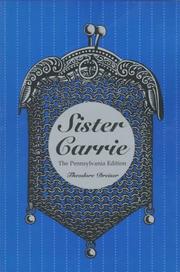 Cover of: Sister Carrie by Theodore Dreiser ; with a new introduction by Thomas P. Riggio.