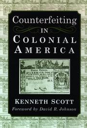 Cover of: Counterfeiting in Colonial America by Kenneth Scott