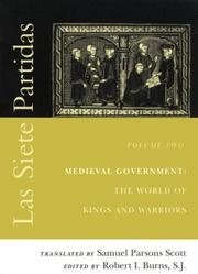 Cover of: Las Siete Partidas, vol. 2 (Middle Ages Series) by S. P. Scott, Robert Ignatius Burns
