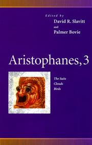 Cover of: Aristophanes, 3: The Suits, Clouds, Birds (Penn Greek Drama Series)