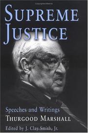 Cover of: Supreme Justice: Speeches and Writings