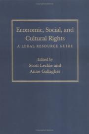 Cover of: Economic, social, and cultural rights: a legal resource guide