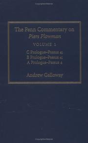 Cover of: The Penn commentary on Piers Plowman by Andrew Galloway