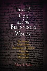 Cover of: The fear of God and the beginning of wisdom by Adam H. Becker