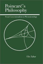 Cover of: Poincare's Philosophy: From Conventionalism to Phenomenology