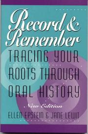 Cover of: Record and remember by Ellen Robinson Epstein