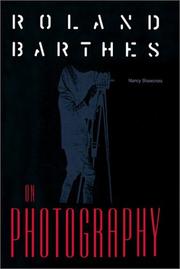 Cover of: Roland Barthes on Photography: The Critical Tradition in Perspective (Crosscurrents (Gainesville, Fla.))