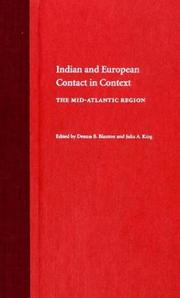 Cover of: Indian And European Contact In Context: The Mid-Atlantic Region