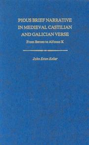 Cover of: Pious brief narrative in medieval Castilian & Galician verse: from Berceo to Alfonso X