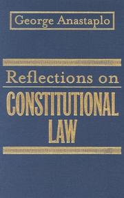 Cover of: Reflections on Constitutional Law by Anastaplo, George