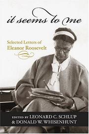 Cover of: It Seems To Me by Eleanor Roosevelt