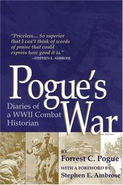 Cover of: Pogue's War: Diaries of a Wwii Combat Historian