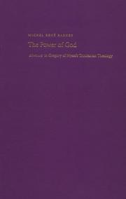 Cover of: The power of God: Dunamis in Gregory of Nyssa's Trinitarian theology