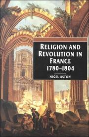 Cover of: Religion and Revolution in France, 1780-1804
